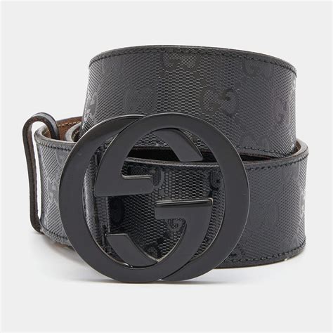 black imprime gucci belt width|gucci belt with interlocking g.